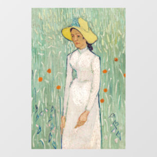 Autocollant Pour Fenêtre Vincent van Gogh - Fille en blanc