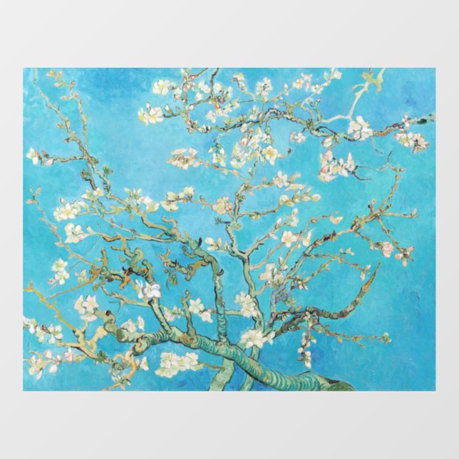 Autocollant Pour Fenêtre Vincent van Gogh - Fleur d'amandes (Feuille)