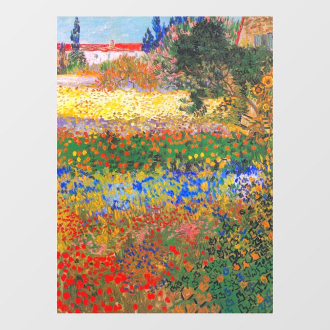 Autocollant Pour Fenêtre Vincent Van Gogh Flower Garden (Feuille)