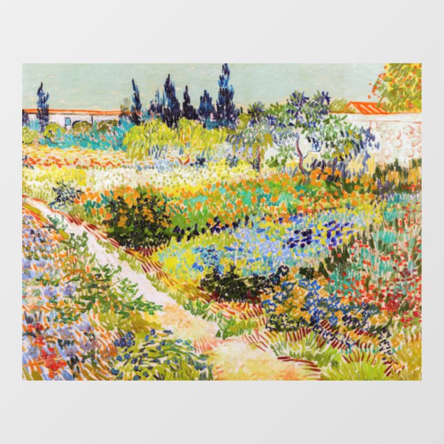 Autocollant Pour Fenêtre Vincent van Gogh - Jardin à Arles (Feuille)