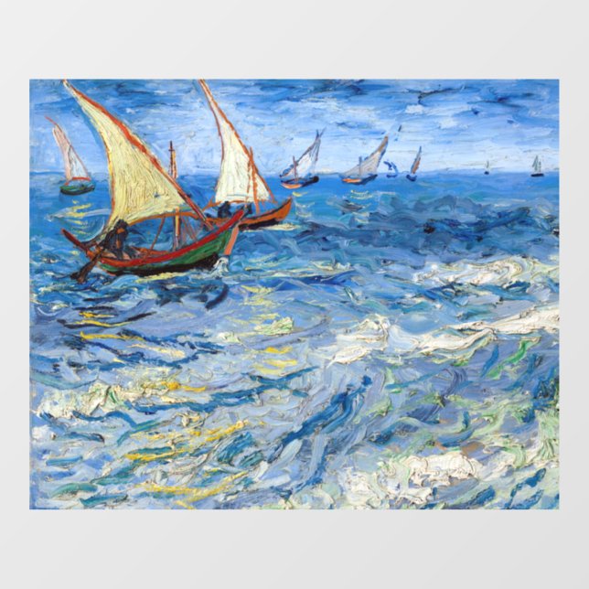 Autocollant Pour Fenêtre Vincent van Gogh - La mer aux Saintes-Maries (Feuille)