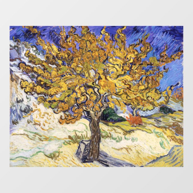 Autocollant Pour Fenêtre Vincent van Gogh - Le Mulberry Tree (Feuille)