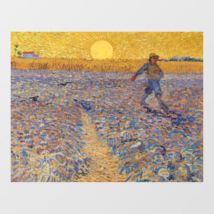 Autocollant Pour Fenêtre Vincent van Gogh - Le Semeur au soleil couchant