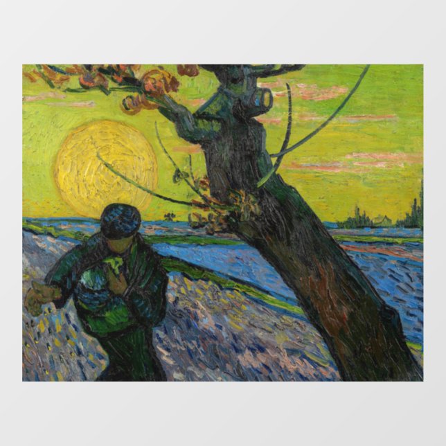 Autocollant Pour Fenêtre Vincent van Gogh - Le Sower (Feuille)