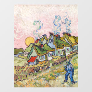 Autocollant Pour Fenêtre Vincent van Gogh - Maisons et figure