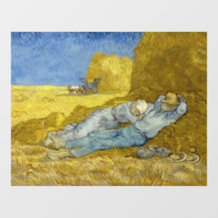 Autocollant Pour Fenêtre Vincent Van Gogh - Mion, Repos / Travail / Siesta