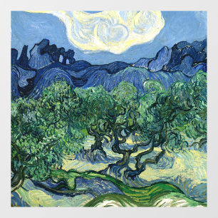 Autocollant Pour Fenêtre Vincent Van Gogh Oliviers Paysage Montagneux