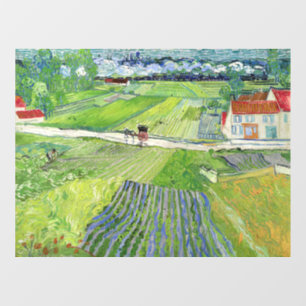 Autocollant Pour Fenêtre Vincent van Gogh - Paysage avec Carrosse & Train