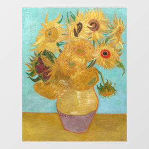 Autocollant Pour Fenêtre Vincent Van Gogh - Vase avec douze tournesols