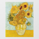 Autocollant Pour Fenêtre Vincent Van Gogh - Vase avec douze tournesols<br><div class="desc">Vase avec douze tournesols / Vase avec douze douze tournesols - Vincent Van Gogh,  août 1888 - Sunflowers 1888 troisième version (F456)</div>