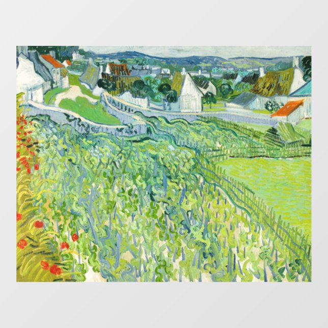 Autocollant Pour Fenêtre Vincent van Gogh - Vignobles à Auvers (Feuille)
