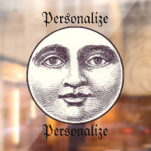 Vintage homme dans la pleine lune visage lune