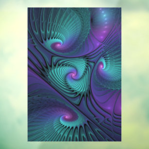 Autocollant Pour Fenêtre Violet rencontre l'art abstrait moderne fractal Tu