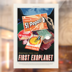 Autocollant Pour Fenêtre Visitez la première exoplanète découverte en dehor