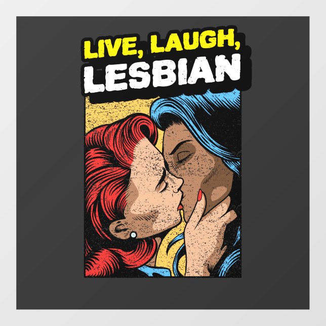 Autocollant Pour Fenêtre Vivez Amour Lesbienne (Feuille)