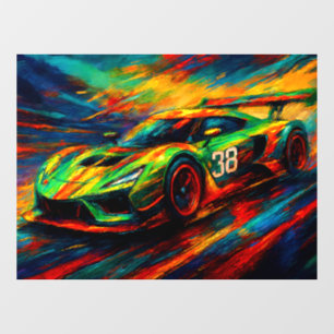 Autocollant Pour Fenêtre voiture de course hyper stylisée