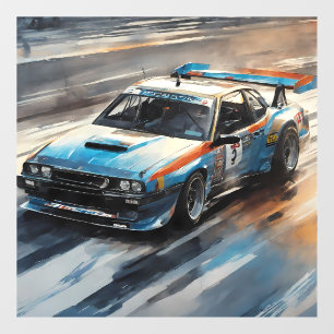 Autocollant Pour Fenêtre Voiture Sporty Blue Racing