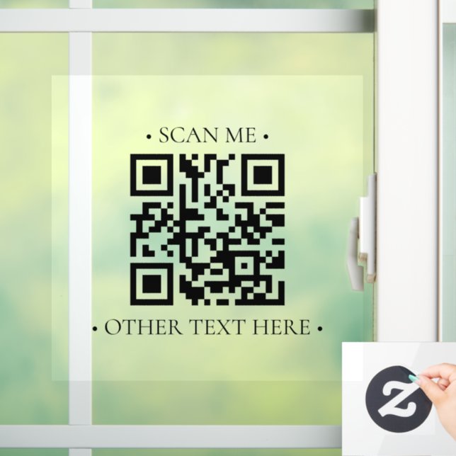Autocollant Pour Fenêtre Votre code QR d'entreprise (Maison)