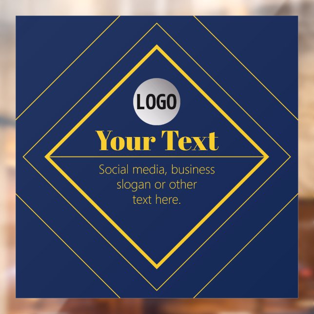Autocollant Pour Fenêtre Votre logo et modèle de conception personnalisable (Feuille 2)