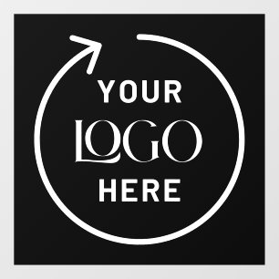 Autocollant Pour Fenêtre Votre logo   Logo d'entreprise Noir 