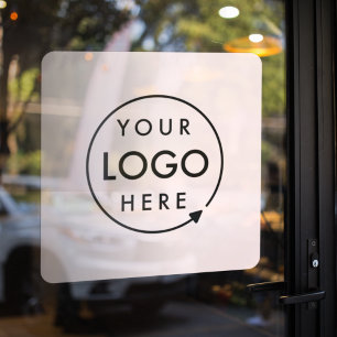 Autocollant Pour Fenêtre Votre logo   Logo d'entreprise Rose pâle Féminin