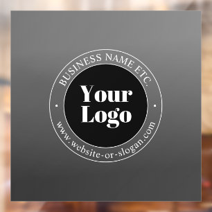 Autocollant Pour Fenêtre Votre logo ou conception d'entreprise et texte mod