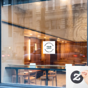 Autocollant Pour Fenêtre Votre logo ou image   Texte éditable gras