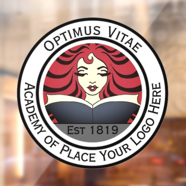 Autocollant Pour Fenêtre Votre logo personnalisé ici Image (Feuille 2)