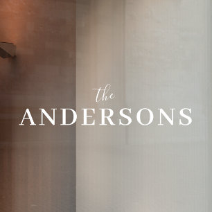 Autocollant Pour Fenêtre Votre nom Élégante porte d'entrée de la Maison B