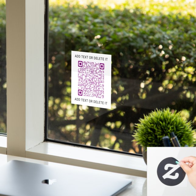 Autocollant Pour Fenêtre Votre QR Code Business Promotion Marketing (Bureau)
