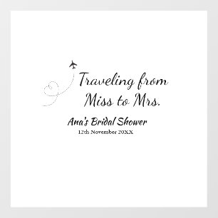 Autocollant Pour Fenêtre Voyage enterrement de vie de jeune fille ajouter n