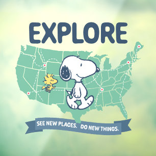 Autocollant Pour Fenêtre Voyage sur route   Explorez les cacahuètes