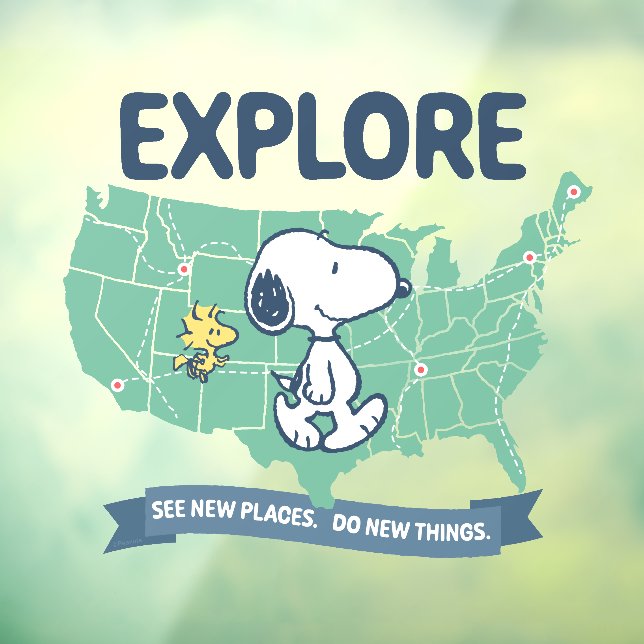 Autocollant Pour Fenêtre Voyage sur route | Explorez les cacahuètes (Feuille 3)