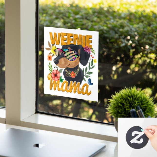 AUTOCOLLANT POUR FENÊTRE WEENIE MAMA WINDOWS DECAL (Bureau)
