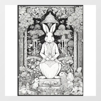 Autocollant Pour Fenêtre "Whimsical Window Wonderland : Rabbit Cling Deling