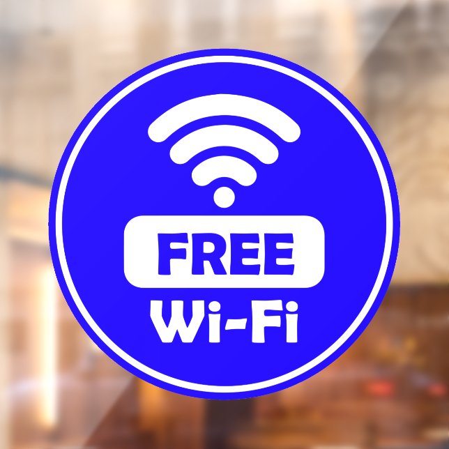 Autocollant Pour Fenêtre Wi-Fi gratuit (Feuille 2)