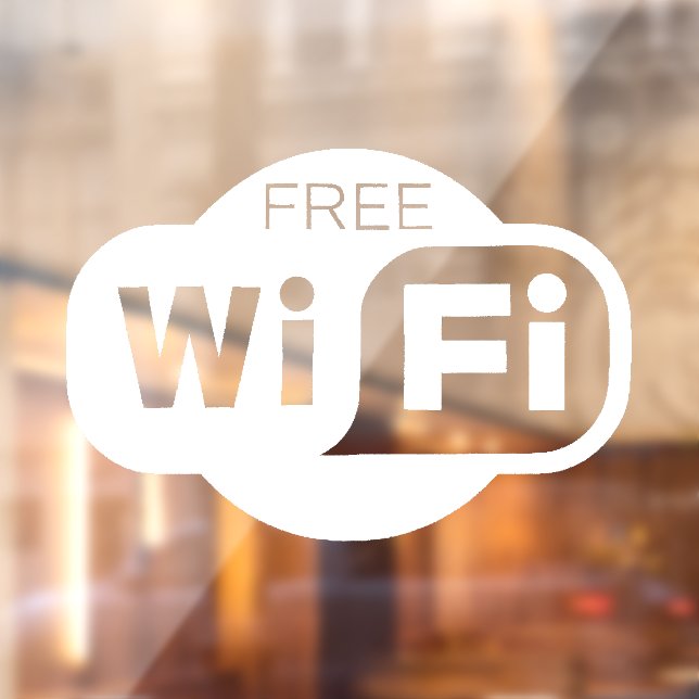 Autocollant Pour Fenêtre Wi-fi gratuit  (Feuille 2)