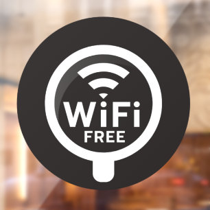 Autocollant Pour Fenêtre Wi-Fi gratuit Café Donut Shop Business