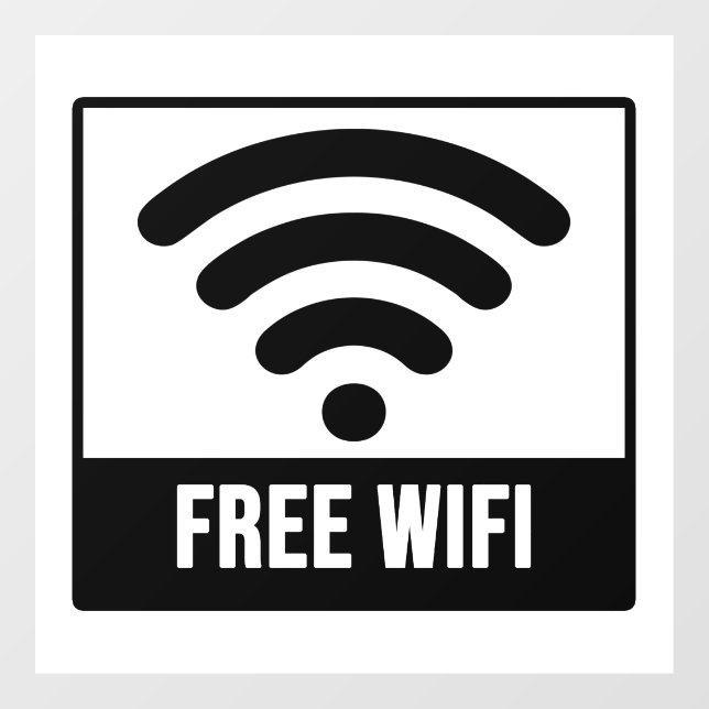 Autocollant Pour Fenêtre Wifi Gratuit (Feuille)