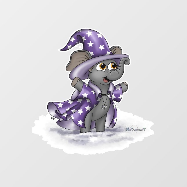 Autocollant Pour Fenêtre Wilbur métalphant dans la fenêtre d'hiver (Feuille)