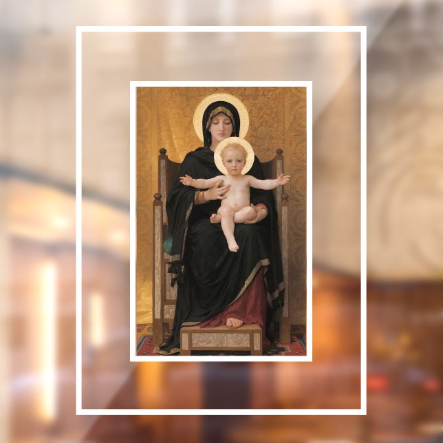 Autocollant Pour Fenêtre William Bouguereau Vierge et Enfant (Feuille 2)