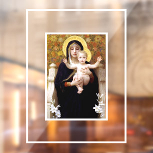 Autocollant Pour Fenêtre William Bouguereau Vierge et Enfant