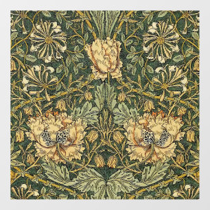 Autocollant Pour Fenêtre William Morris Honeysuckie Vert Jaune