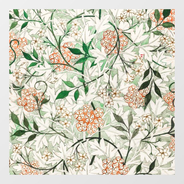 Autocollant Pour Fenêtre William Morris Jasmine Garden Flower Classic (Feuille)