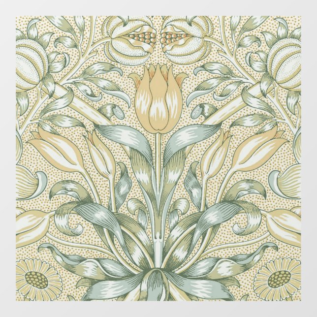 Autocollant Pour Fenêtre William Morris Lily et de la grenade classique (Feuille)