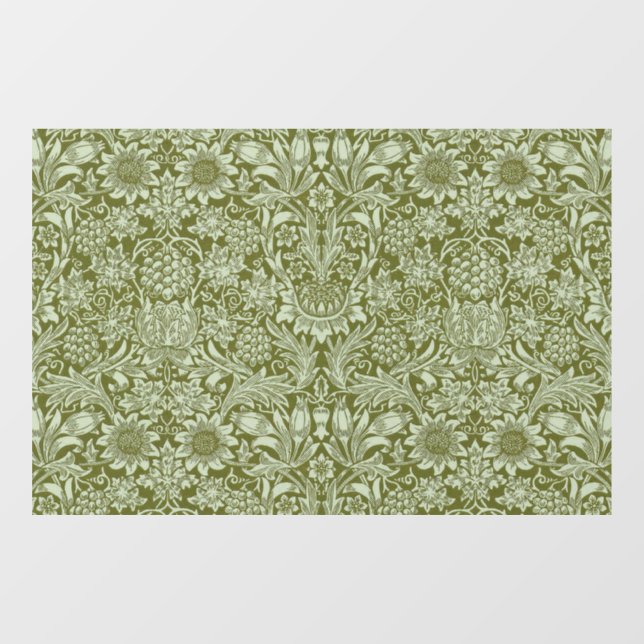 Autocollant Pour Fenêtre William Morris "tournesol" 2 (Feuille)