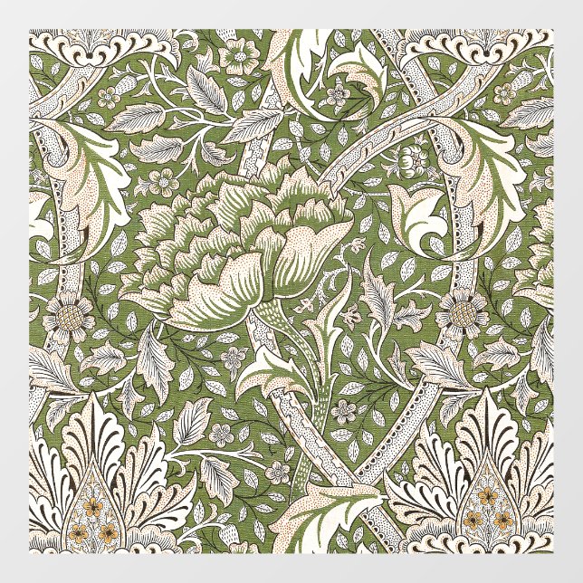 Autocollant Pour Fenêtre William Morris Windrush fleurs florales classique (Feuille)