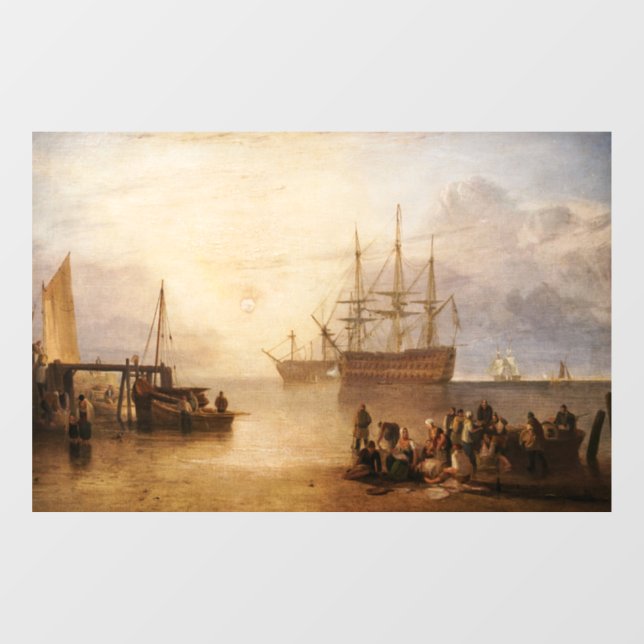 Autocollant Pour Fenêtre William Turner - Le Couchage Du Soleil À Travers L (Feuille)