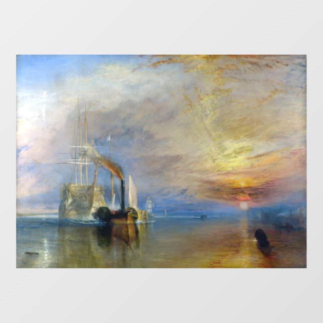 Autocollant Pour Fenêtre William Turner - Le Temeraire de combat (Feuille)