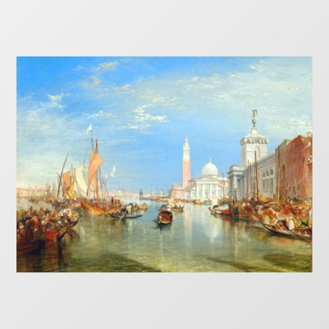 Autocollant Pour Fenêtre William Turner - Venise, le Dogana et San Giorgio (Feuille)